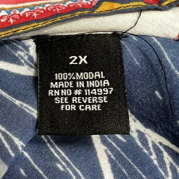 Tolani Collection Raelyn Open Front Kimono Cardigan Abstract Red Womens 2X - Picture 10 of 11